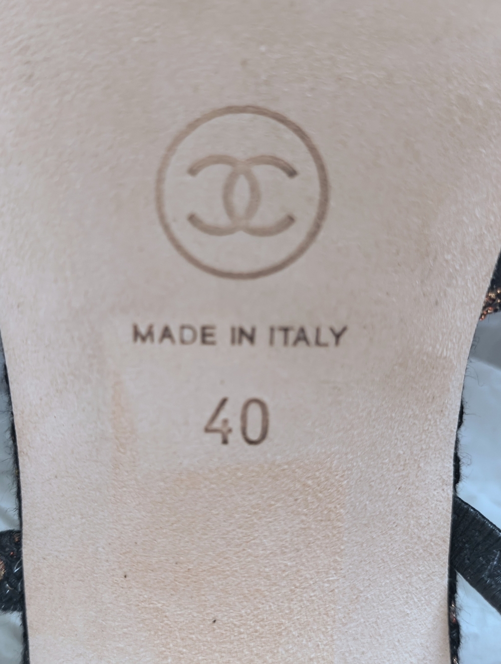 CHANEL 24C 😍 Tweed Slingbacks CC💋24C Coco Cap Toe 40 w/box 🎁☑️ - Picture 9 of 12